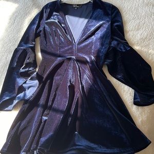Lulus velvet skater dress